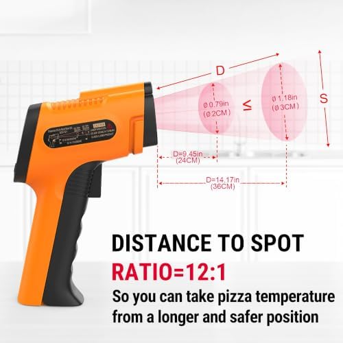 TempPro TempScan Infrared Thermometer Gun with Meat Probe