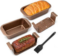 2 Pack Meatloaf Pan with Drain Tray, Nonstick Loaf Pan for Baking
