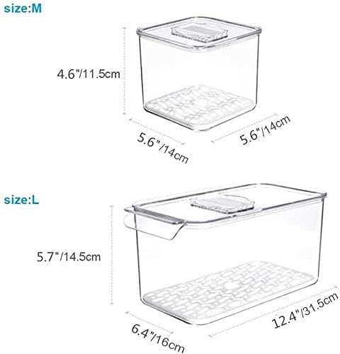 SANNO Produce Saver Containers for Refrigerator, Containers Produce