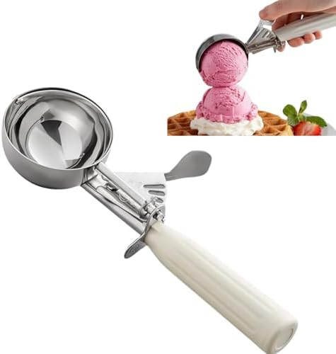 3-3/4 OZ Ice Cream Portion Scoop with Trigger Release Food Disher with