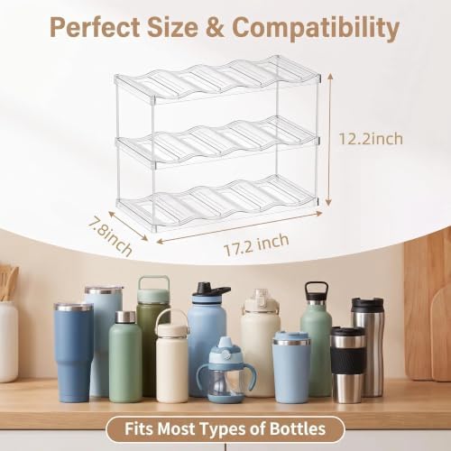 Opps Water Bottle Organizer for Cabinet - 3 Tier Stanley Cup Holder