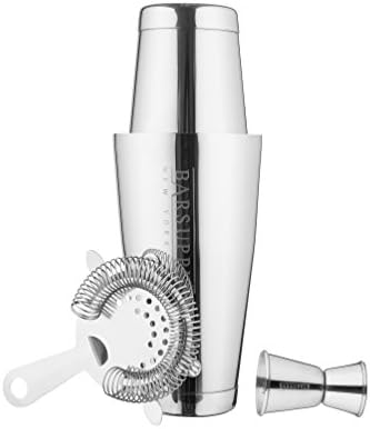 Boston Cocktail Shaker Set | 4-Piece Bar Set | Stainless Steel 304