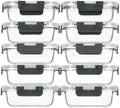 M MCIRCO 10-Pack 13 oz Glass Meal Prep Containers with Lids