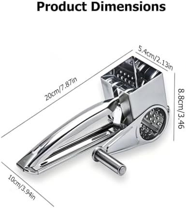 Rotary Cheese Grater, Hand Crank, Parmesan and Nuts