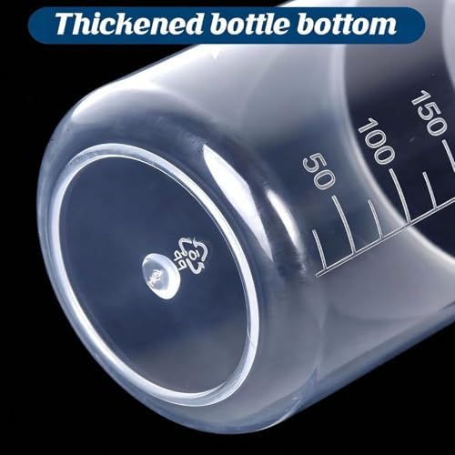 6-Pack Plastic Graduated Lab Beakers, 250ml & 300ml Mixing Measuring