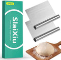 slaixiu 2-Piece Stainless Steel Dough Scraper Set, Bench Scraper with