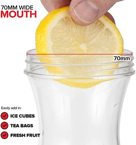 Stock Your Home 50 oz Square Carafes Plastic Juice Carafe with Lids