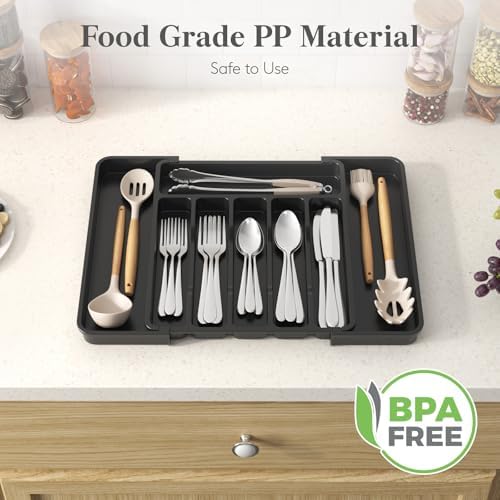 Lifewit Expandable Silverware Drawer Organizer for Kitchen