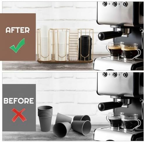 Geelin 18oz Coffee Cup Dispenser with Wooden Base