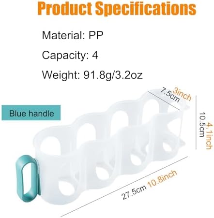 3-Pack Drink Organizer for Refrigerator, Blue