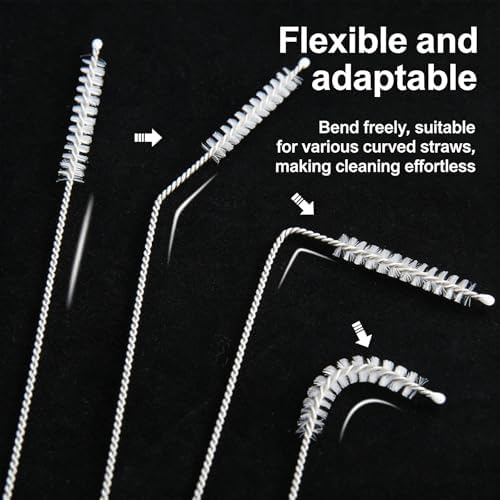 Straw Cleaner Brushes Sets, 8inch Different Diameters 10 Pieces, for