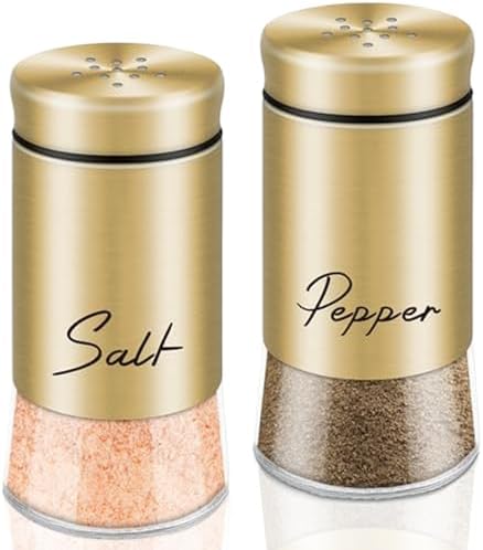 Salt And Pepper Grinder Set, Salt and Pepper Shakers Set 150ml Glass
