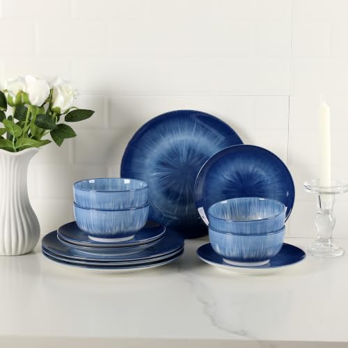 Sweejar Ceramic Dinnerware Service of 4,12 pcs Plate and Bowls for