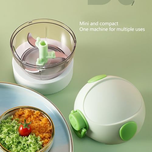 Manual Food Processor Vegetable Chopper, Small Mini Hand Pull String