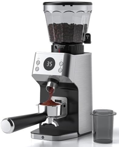 AAOBOSI Espresso Coffee Grinder, 45 Settings, 40s Timer