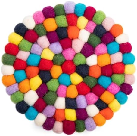Felt Trivet Pot Mat - Drink Felt Coaster for Hot Dishes, Cute Table