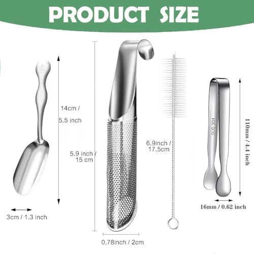 2PCS stainless steel tea filter mesh with hook handle, stainless steel