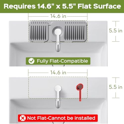 15 Inch Silicone Faucet Mat for Kitchen Sink Splash Guard – 2025