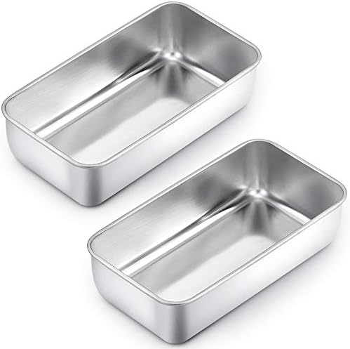 TeamFar Loaf Pans for Baking Bread, 9 x 5 Inch Stainless Steel Loaf