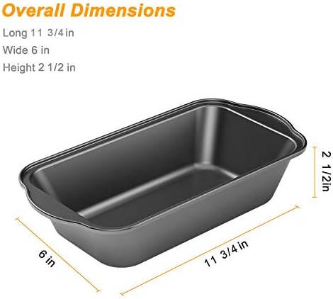 Tiawudi 3 Pack Nonstick Carbon Steel Baking Bread Pan, Large Loaf Pan