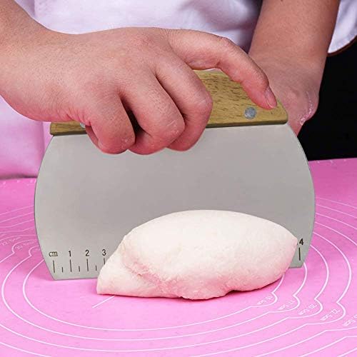 Dough Scraper, Stainless Steel Dough Pastry Scraper Cutter Chopper