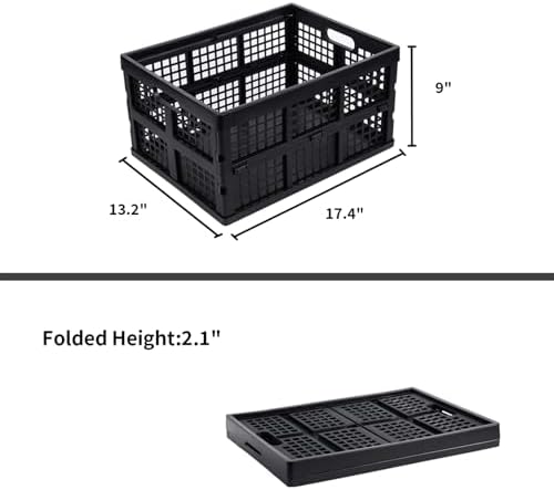 Aebeky 3-Pack Collapsible Storage Crates, 30L