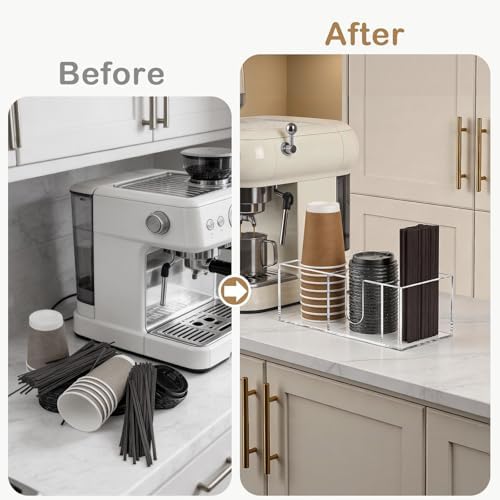 Acrylic 3-Slot Coffee Cup Holder