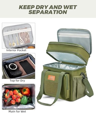 Tactical Lunch Box, Large Expandable Insulated Lunch Bag, Durable