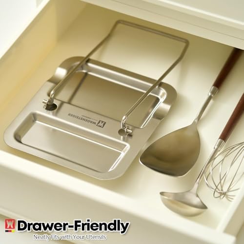 WAGENSTEIGER Foldable Stainless Steel Pot Lid Rest, Ladle Holder