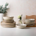 AmorArc Ceramic Dinnerware Sets for 8, 24Pcs Plates and Bowls Sets Dishes