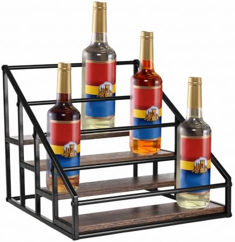 YQBRAO 4-Tier Coffee Syrup Organizer, 16-Bottle Rack