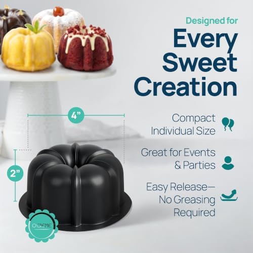 O’Creme Bakeable Plastic Mini Cake Pan with Container - Baking Pan