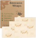 Reusable Beeswax Wrap 3 Pack (S, M, L) Beeswax Wraps for Food