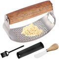 Stainless Steel Garlic Press Rocker with Ginger Crusher