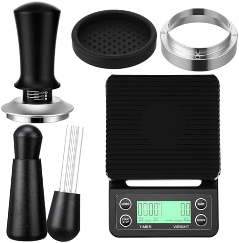 5 Pcs 51mm Espresso Accessories Kit, 3kg/0.1g Accurate Coffee Scale