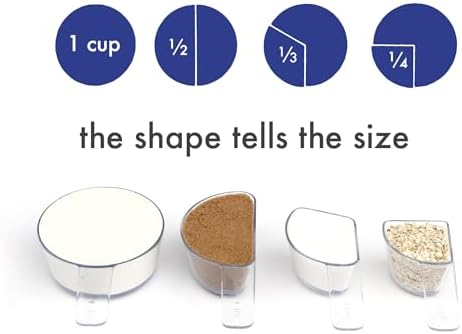 Visual Measuring Cups – Easy-Read, Fraction Shaped Measuring Cups