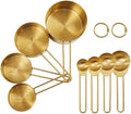 Golden 304 Stainless Steel Measuring Cups and Spoons Set,8PCS