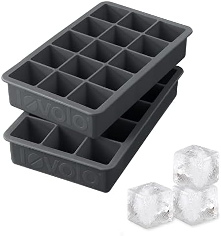 Tovolo Silicone Ice Cube Tray Charcoal Gray Pack of 2 BPA Free Ice