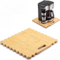 Bamboo Sliding Tray for Coffee Maker, 13 x 14 Inch