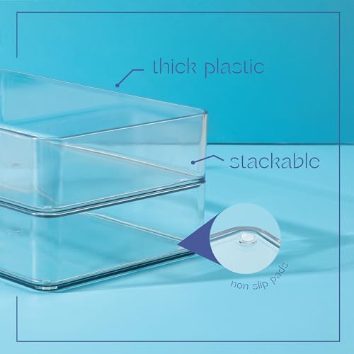 primebox Plastic Clear Drawer Organizers. Bathroom. Kitchen, Bedroom