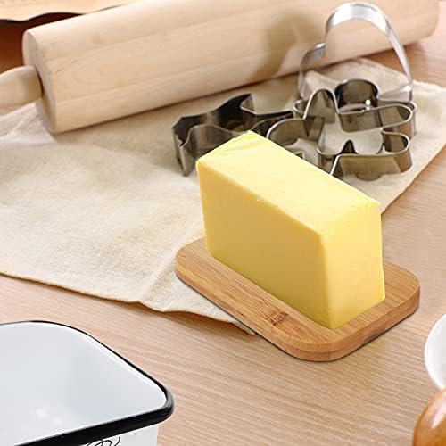 Yesland Butter Dish With Wooden Lid - Unbreakable Enamel Container