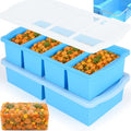 ZIP STANDING Silicone Freezer Trays with Lid,1-cup&2 cup Soup Freezer