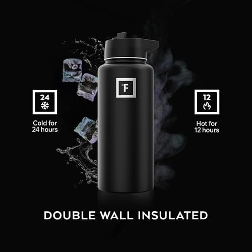 IRON °FLASK 32 oz Wide Mouth Water Bottle with Straw