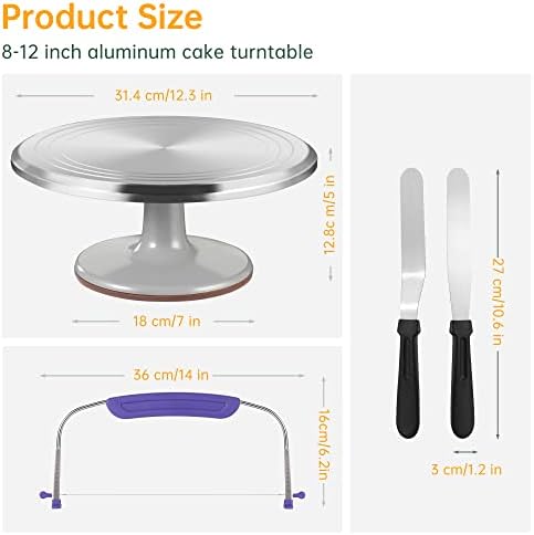 12 Inch Aluminum Cake Turntable Decorating Stand