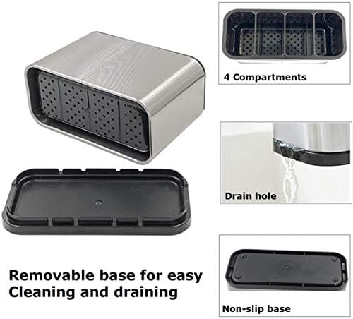 TESOT Silverware Caddy Utensil Caddy Spoon Holder with 4 Divided