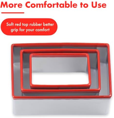 Rectangle Cookie Cutter Set, 3 Pcs, 3" 4" 5"