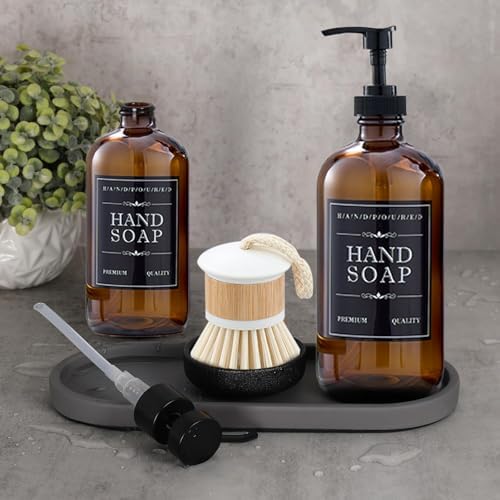 16oz Soap Dispenser Bottles, Set of 6