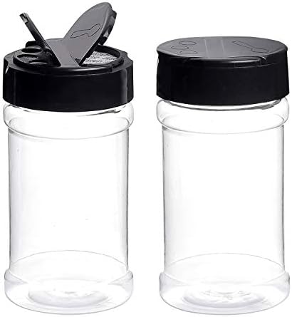 Spice Bottles, Dabacc 20Pcs 7oz Clear Plastic Container Jars with Lids