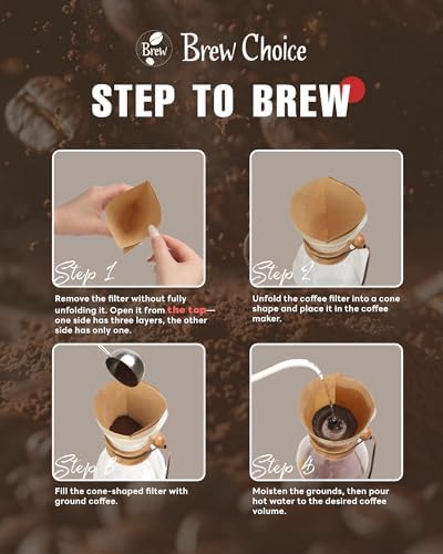 100 Count Unbleached Coffee Filters for Chemex Coffee Maker