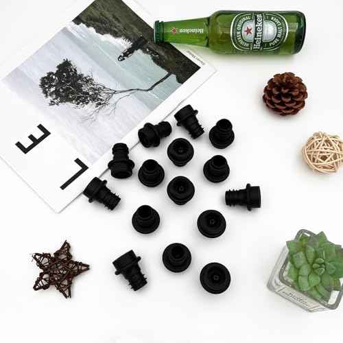 15-Pieces Vacuum Wine Stoppers Set, Silicone Reusable Bottle Sealers